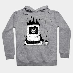 Old computer Skull Hoodie